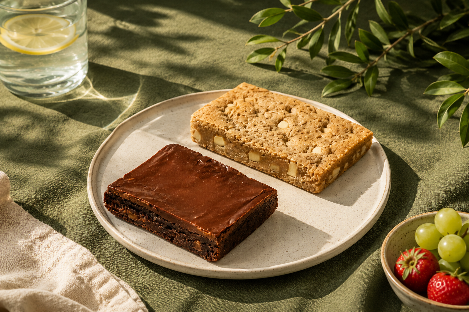 Lushbox traybakes in summer sunlight